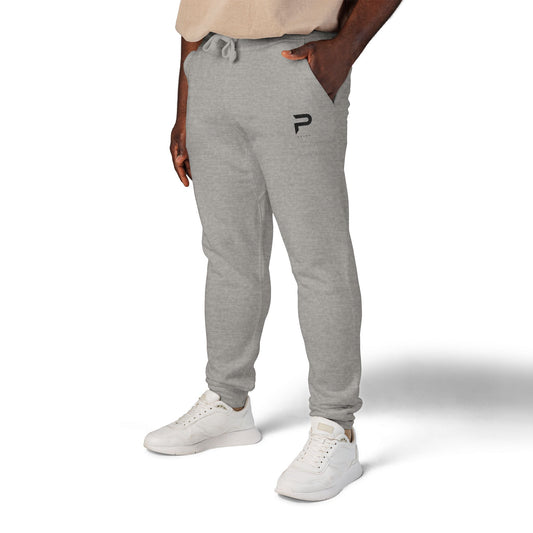 PRIME Embroidered Fleece Joggers – Heather Grey