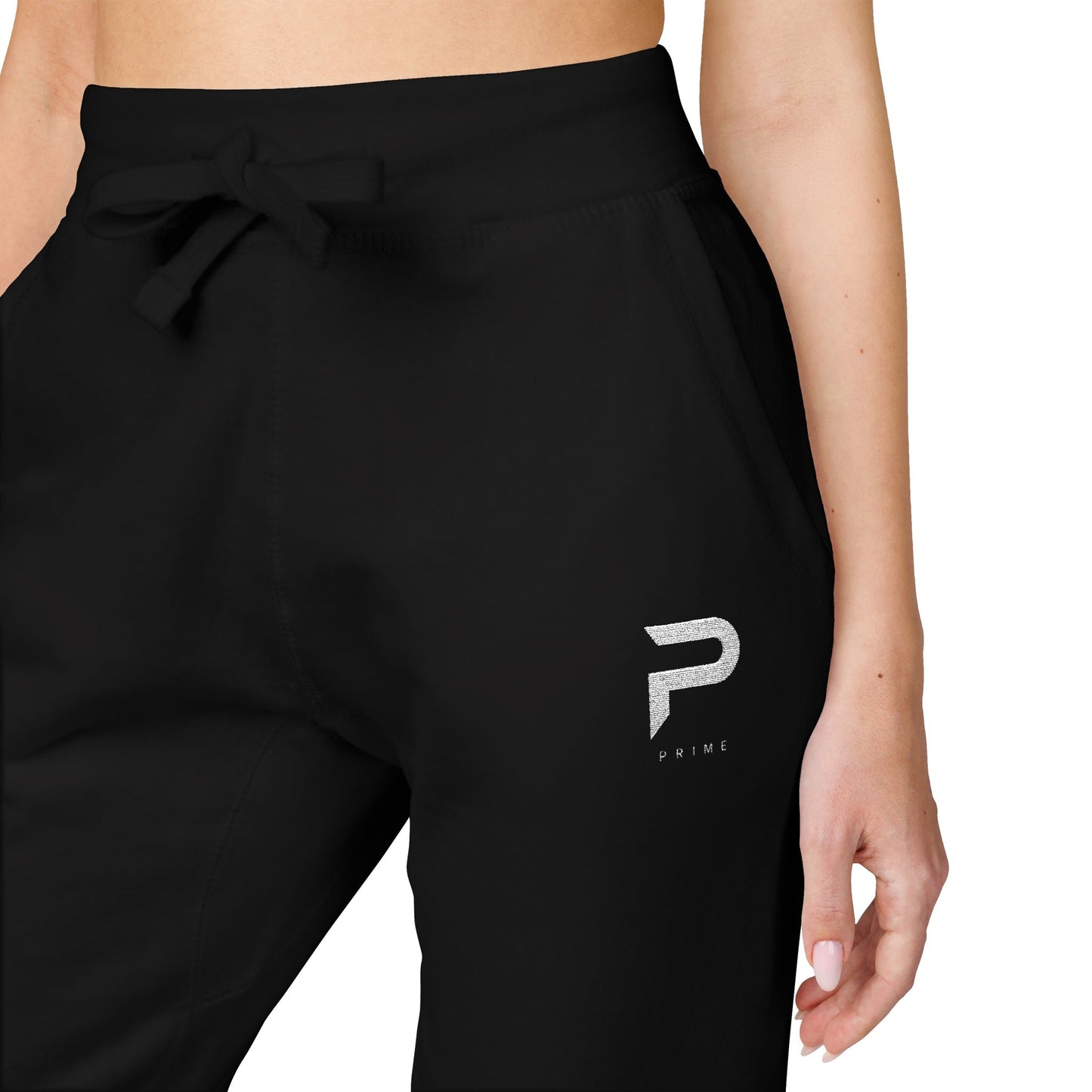 PRIME Embroidered Fleece Joggers – Jet Black