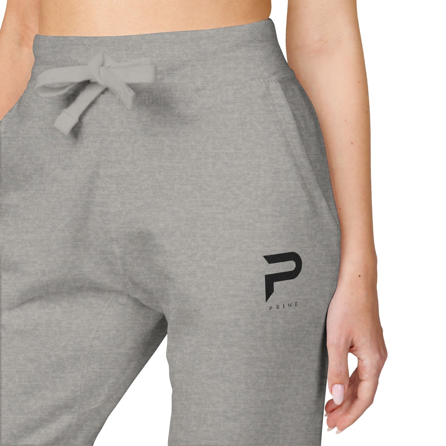 PRIME Embroidered Fleece Joggers – Heather Grey
