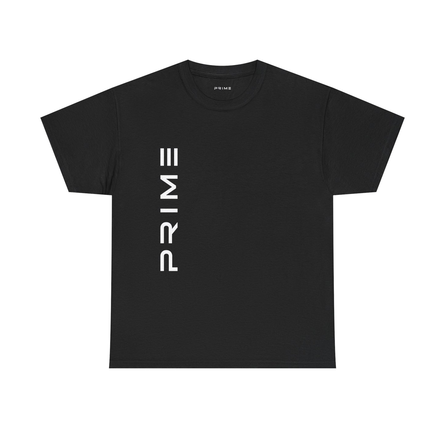 PRIME Vertical Logo Heavy Cotton T-Shirt – Black Streetwear Tee