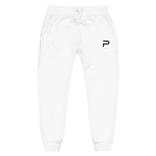 PRIME Embroidered Fleece Joggers – Arctic White