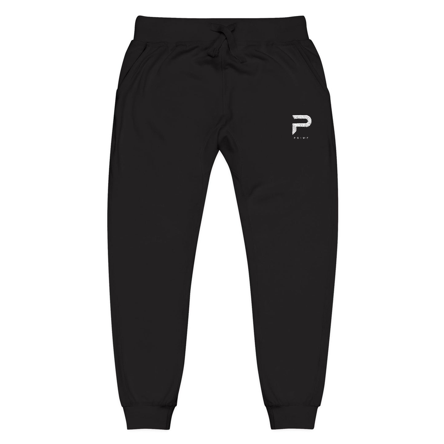 PRIME Embroidered Fleece Joggers – Jet Black
