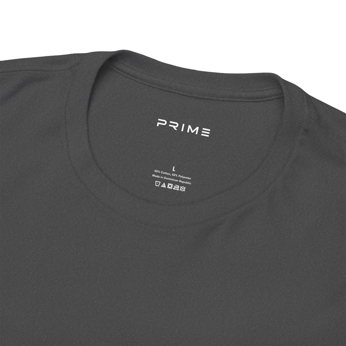 PRIME Vertical Logo Heavy Cotton T-Shirt – Dark Heather Streetwear Tee