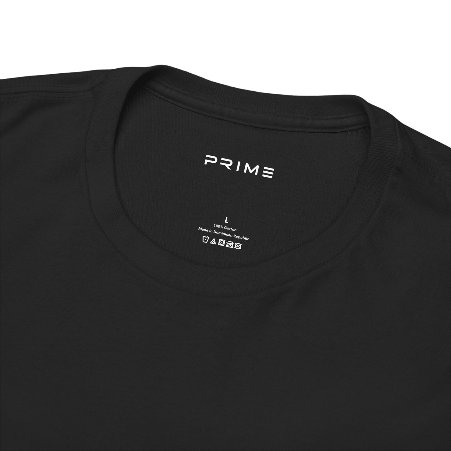 PRIME Vertical Logo Heavy Cotton T-Shirt – Black Streetwear Tee