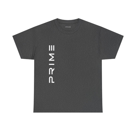 PRIME Vertical Logo Heavy Cotton T-Shirt – Dark Heather Streetwear Tee